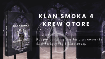 Okłądka Klanu Smoka 4 wraz z cytatem: rozpoczyna się walka o panowanie nad Świątynią i Macierzą